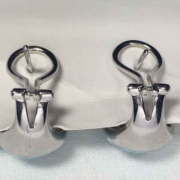 sterling Silver Diamonique Dome Earrings QVC Eric - Picture 10 of 11